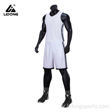 Erkekler% 100 polyester siyah basketbol forması ve kısa